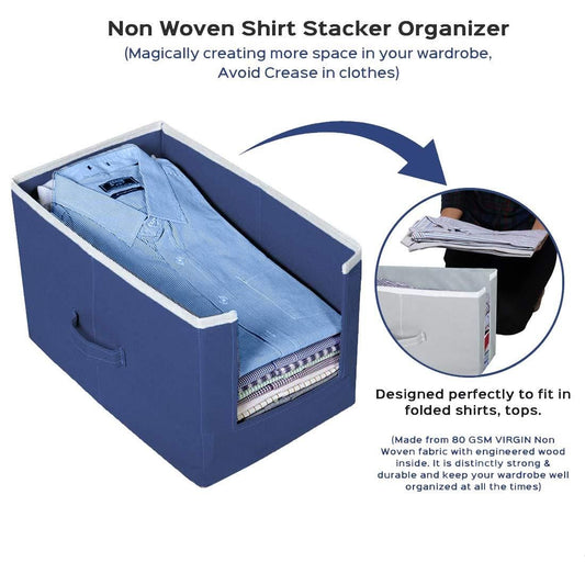 Closet Organizer-Foldable Shirts and Clothing Organizer Stackers Pack of 4