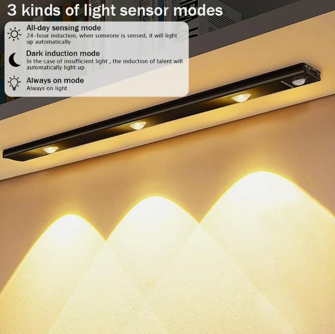 LED Motion Sensor Light for Cabinets – Recharge via USB